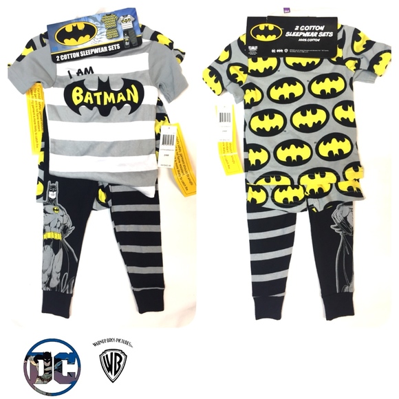 DC Comics Boys Batman 4-Piece Cotton Pajama Set